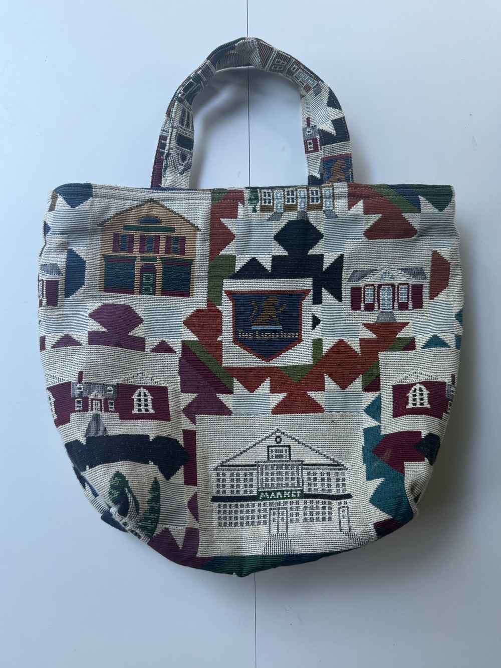 Tapestry Pattern Market Tote Bag - Multicolor